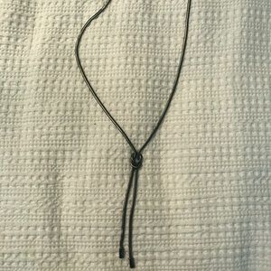 Silver necklace with tie detail